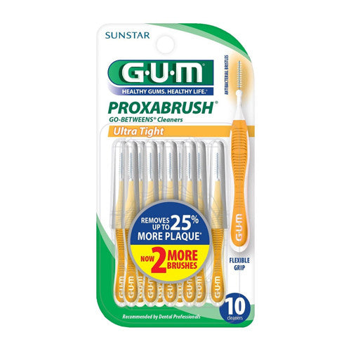 Sunstar Gum Proxabrush Go Betweens Ultra Tight Cleaners, 10 Ea